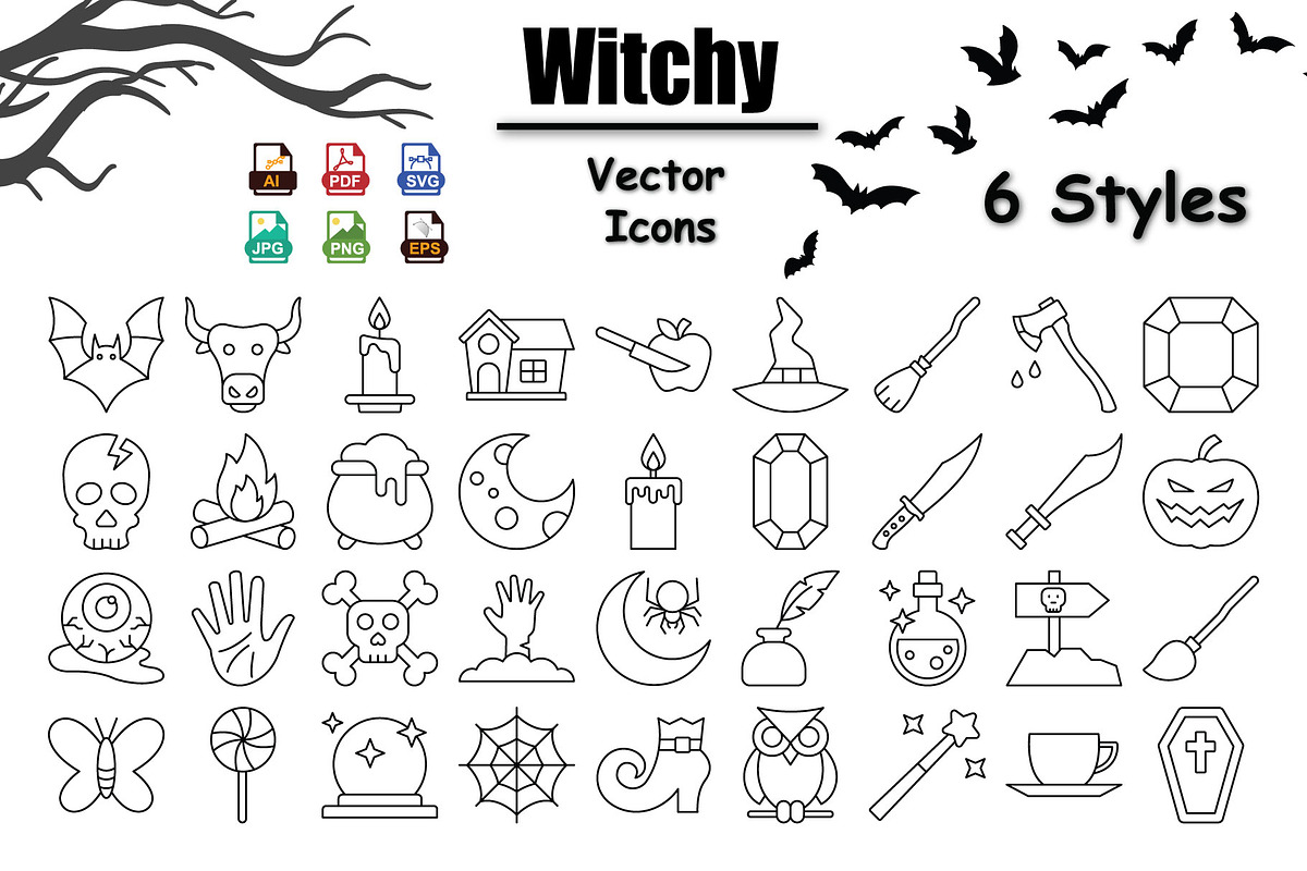 Witchy Magic Vector Icons Pack, a Solid Icon by Vector Portal (Photo 1 of 4)