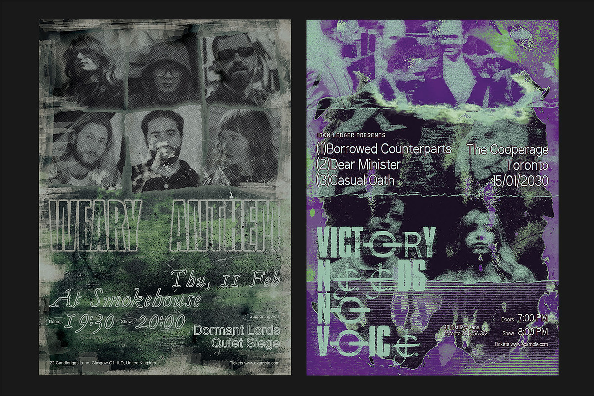 Grunge Gig Poster Template Pack, a Poster Template by Bornx Design (Photo 6 of 9)