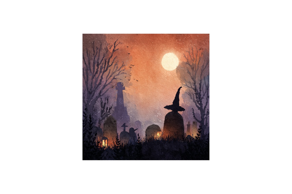 Halloween Witchcraft Backgrounds, a Background Graphic by PcuDesigns Illustrations (Photo 3 of 3)