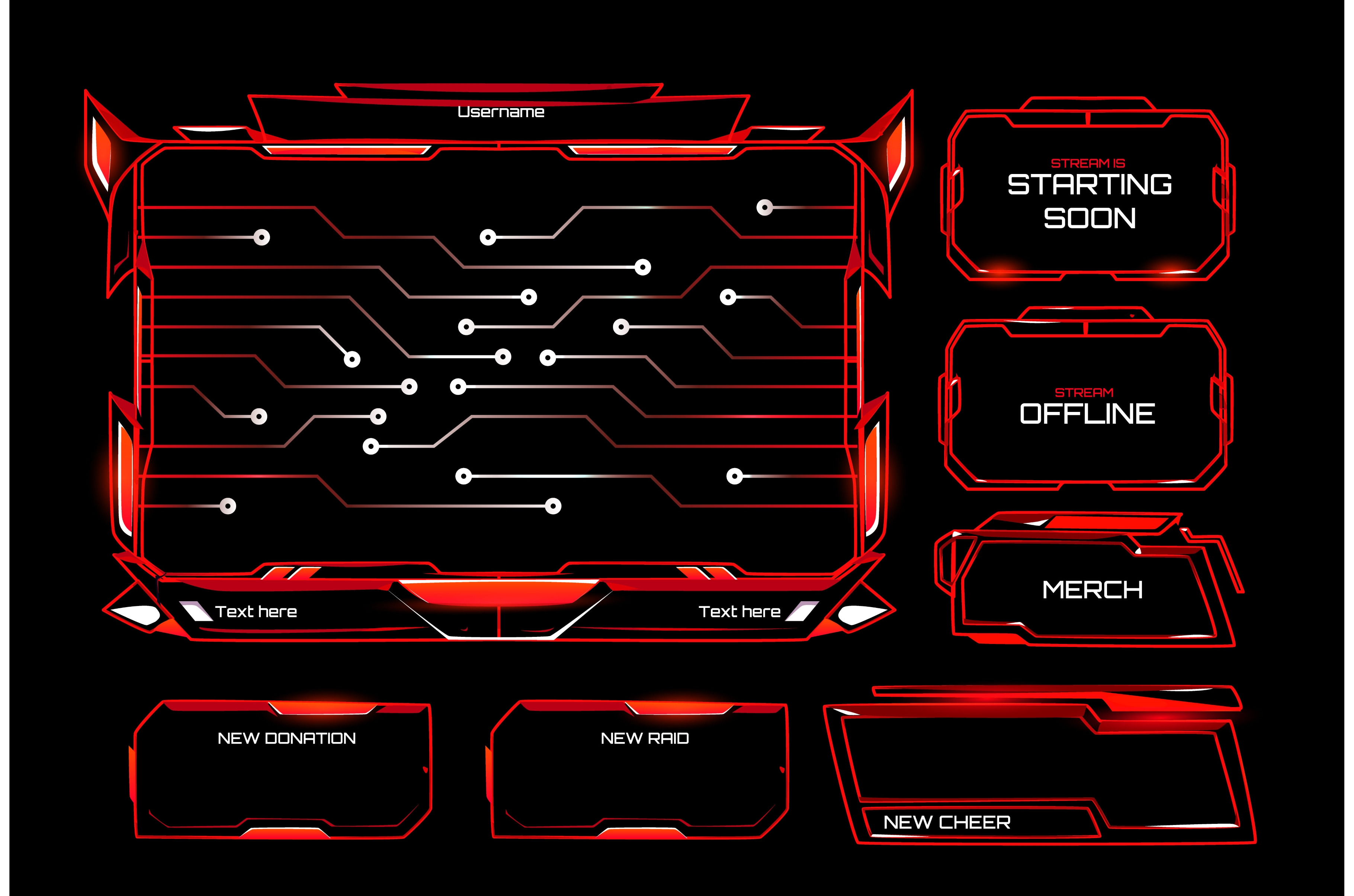 Shooter game and streaming red frame, a Technology Illustration by art ...