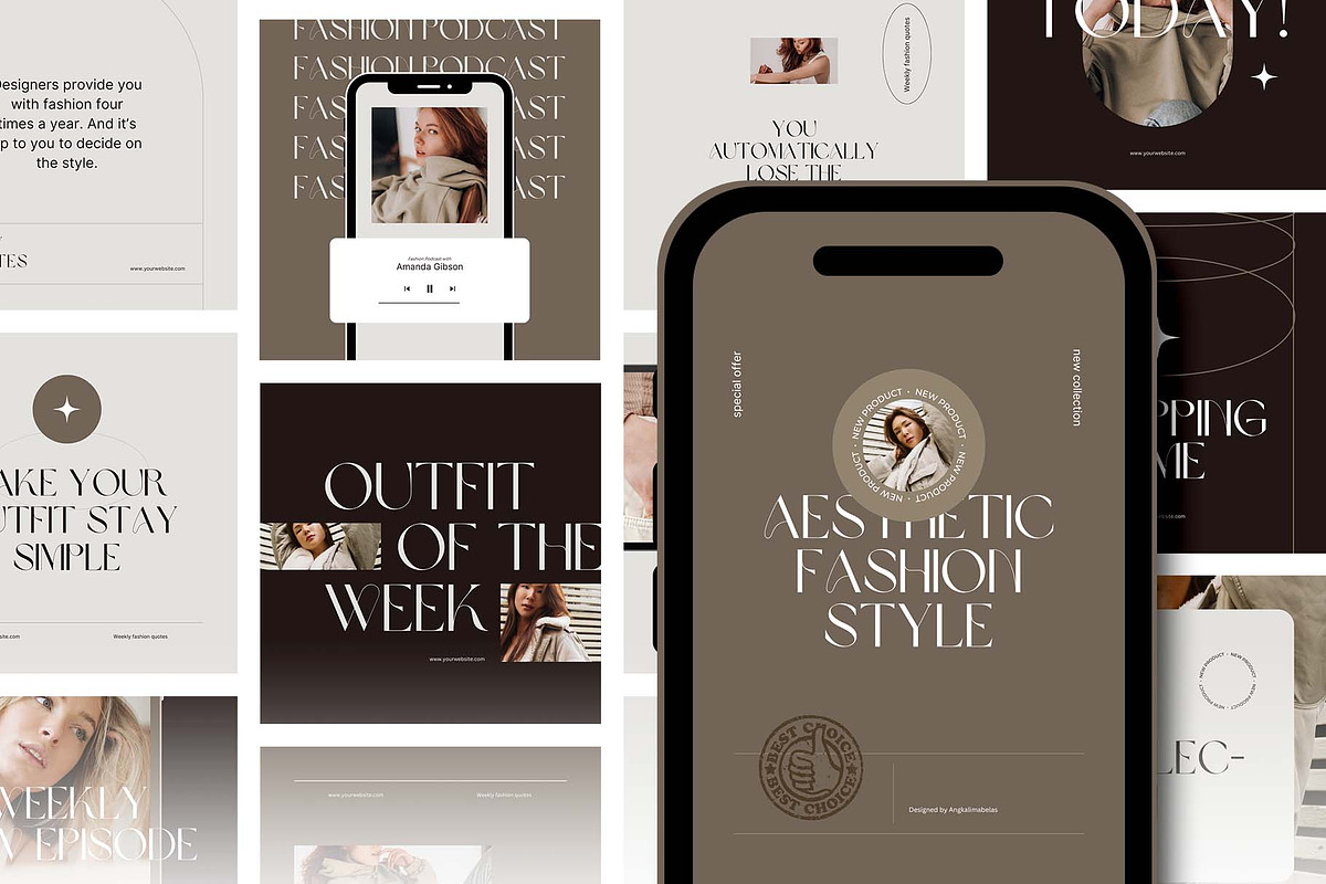 Fashion Creator Canva Instagram Post, a Social Media Template by Angkalimabelas (Photo 1 of 5)