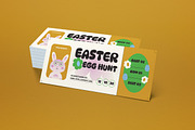 Red Purple Easter Egg Hunt Ticket, a Card Template by graphicook (Thumbnail 2 of 3)