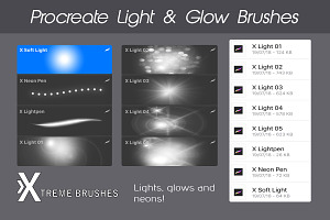 Procreate Light Brushes Bundle!