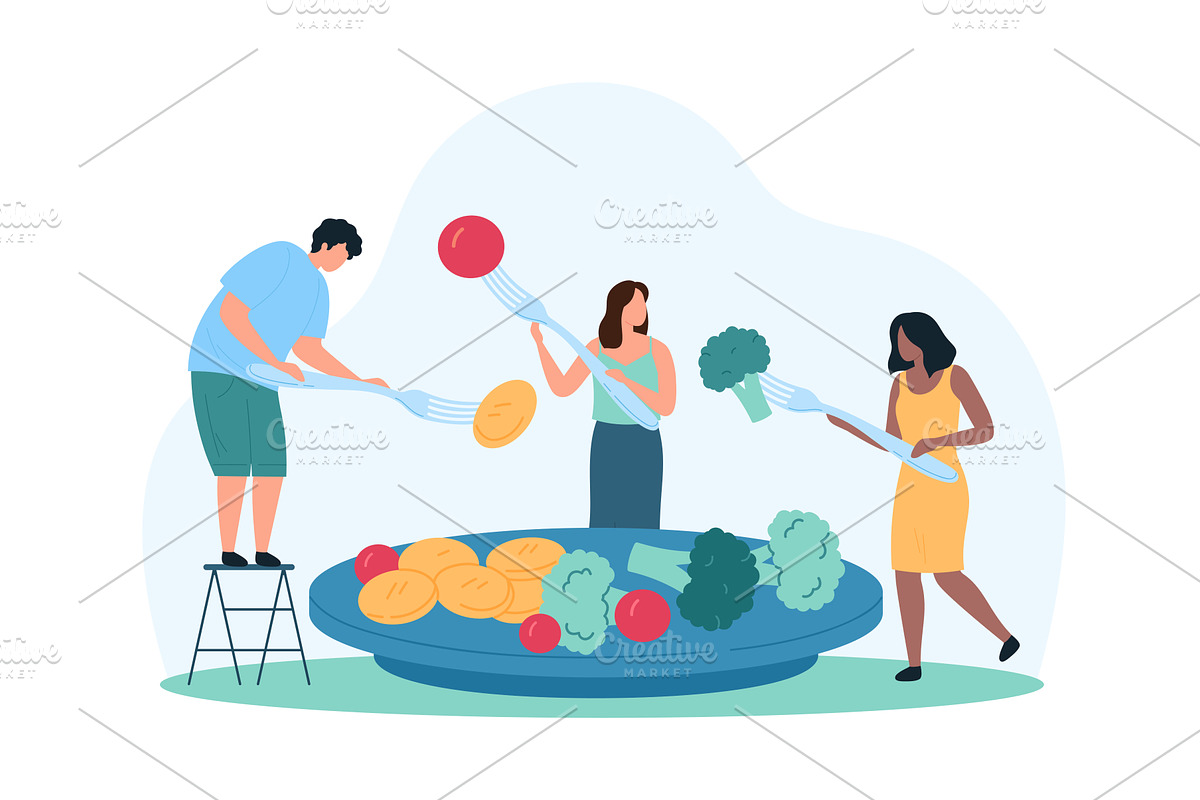 Healthy breakfast food summer menu, a Food Illustration by Flashvector
