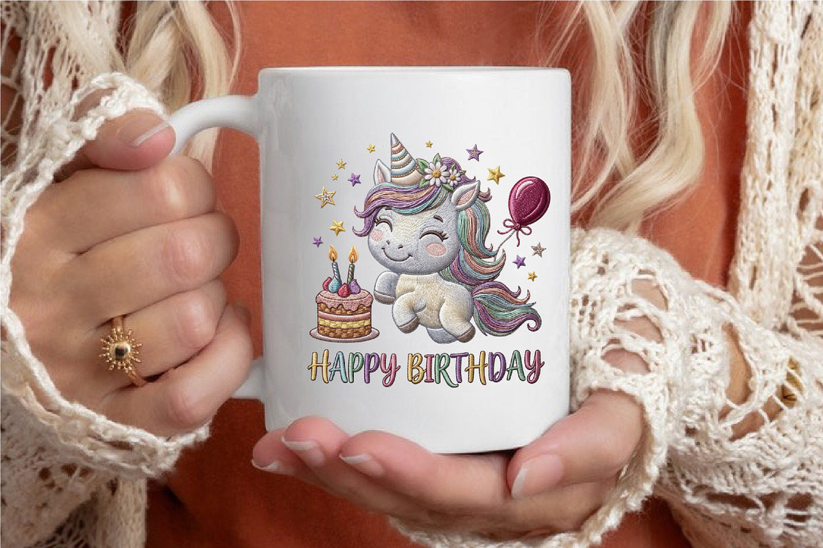 Cute Unicorn Birthday Sublimation De, an Illustration by designcity5 (Photo 4 of 4)