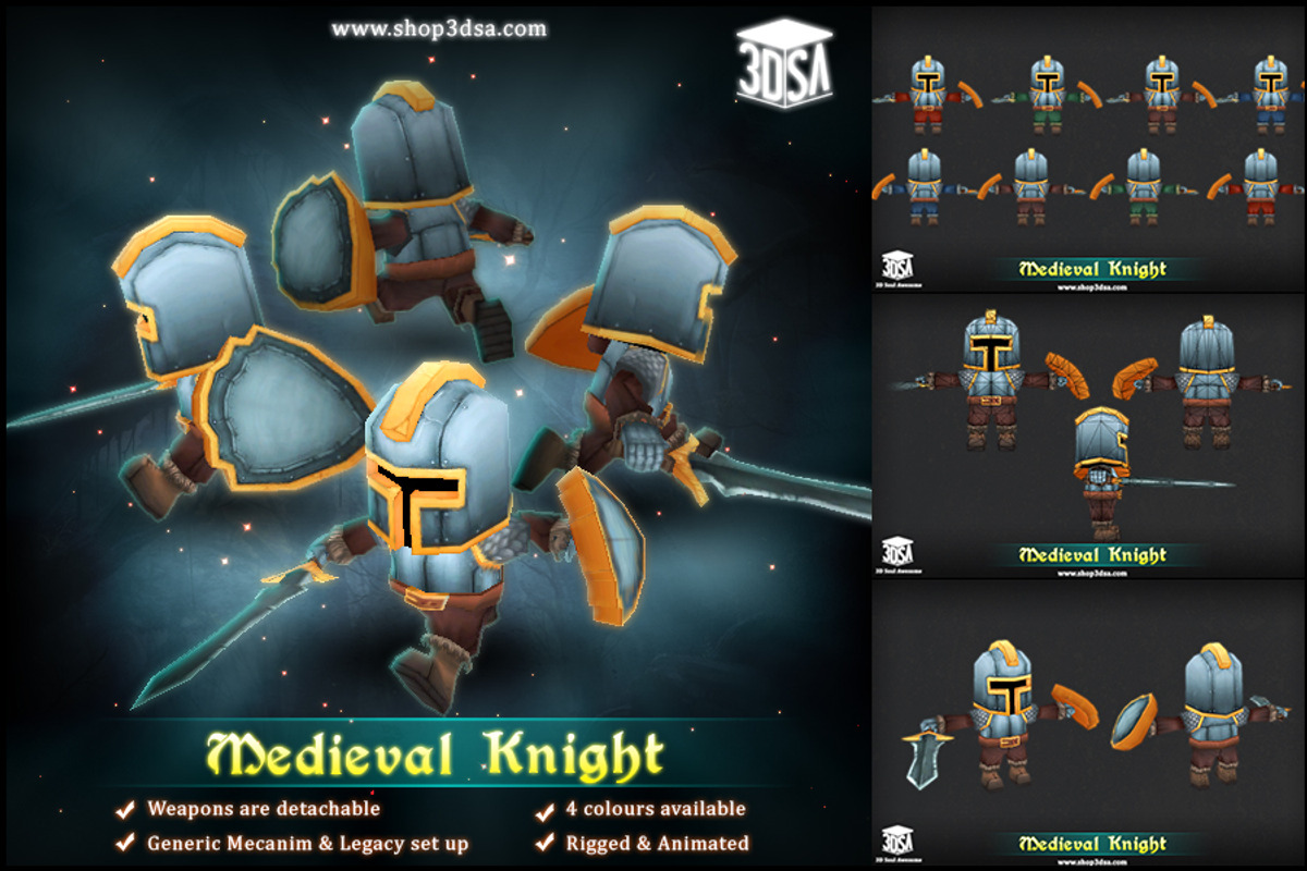 Medieval Knight, a Characters & Person 3D Model by Meshtint Studio (Photo 1 of 4)