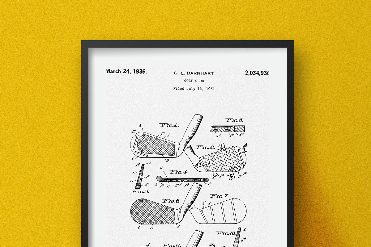 Golf Club Patent, an Illustration by Nordic Designs (Photo 2 of 3)