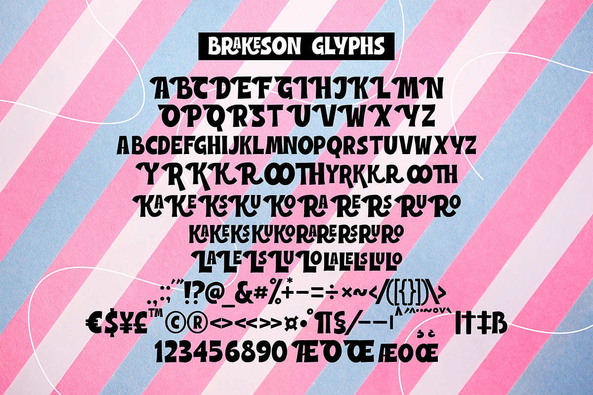 Brakeson - Display Font, a Script Font by AQR Studio (Photo 6 of 9)