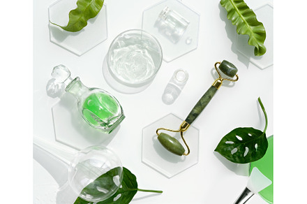 Self made moisturizer and green jade, a Beauty & Fashion Photo by tilialucida
