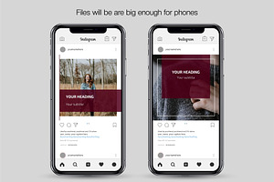 Burgundy CANVA Instagram Templates