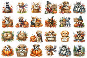 Watercolor Autumn Dog Clipart, an Illustration by DreamPrint404 (Thumbnail 5 of 6)