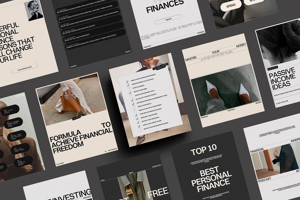 Financial Coach Instagram Template, a Social Media Template by Moscovita Studio (Photo 1 of 15)