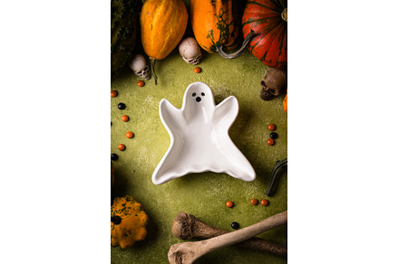 Halloween empty plate in shape of, a Holiday Photo by Yulia Furman