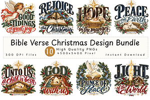 Bible Verse Christmas PNG Bundle