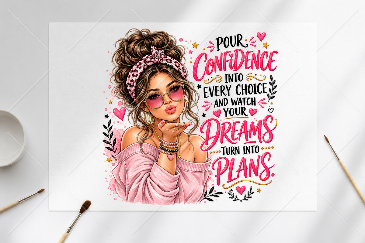 Pour Confidence Pink Leopard Messy, a Seasonal Illustration by Canvas Craft (Photo 6 of 6)