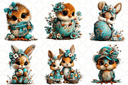 Whimsical Easter Animals Clipart, an Illustration by Black Bird Studio (Thumbnail 3 of 5)