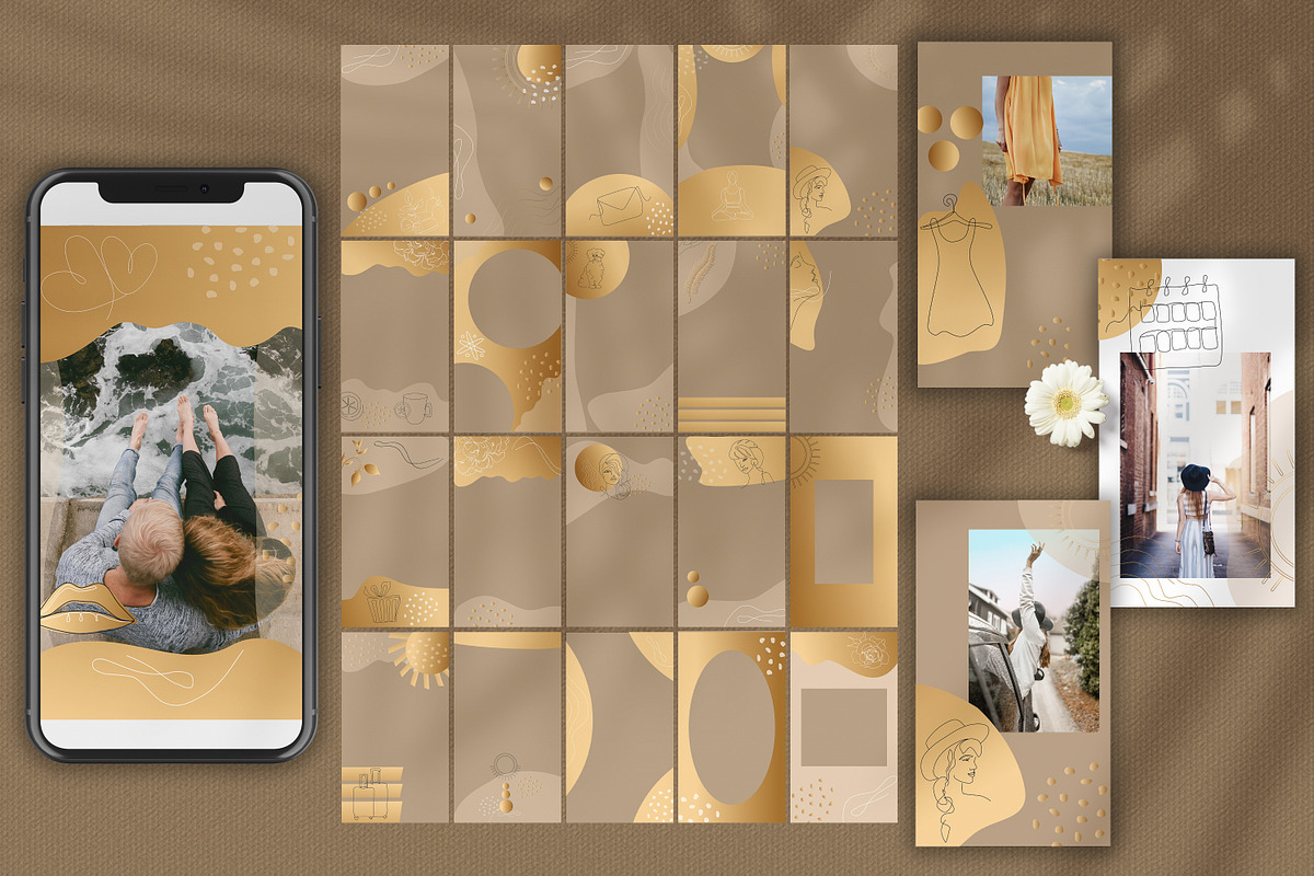 Instagram Bundle Gold for Girls, an Illustration by WildStrawberry Magic (Photo 3 of 7)