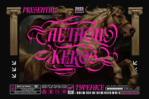 Aethon Keros Typeface, a Blackletter Font by alit design