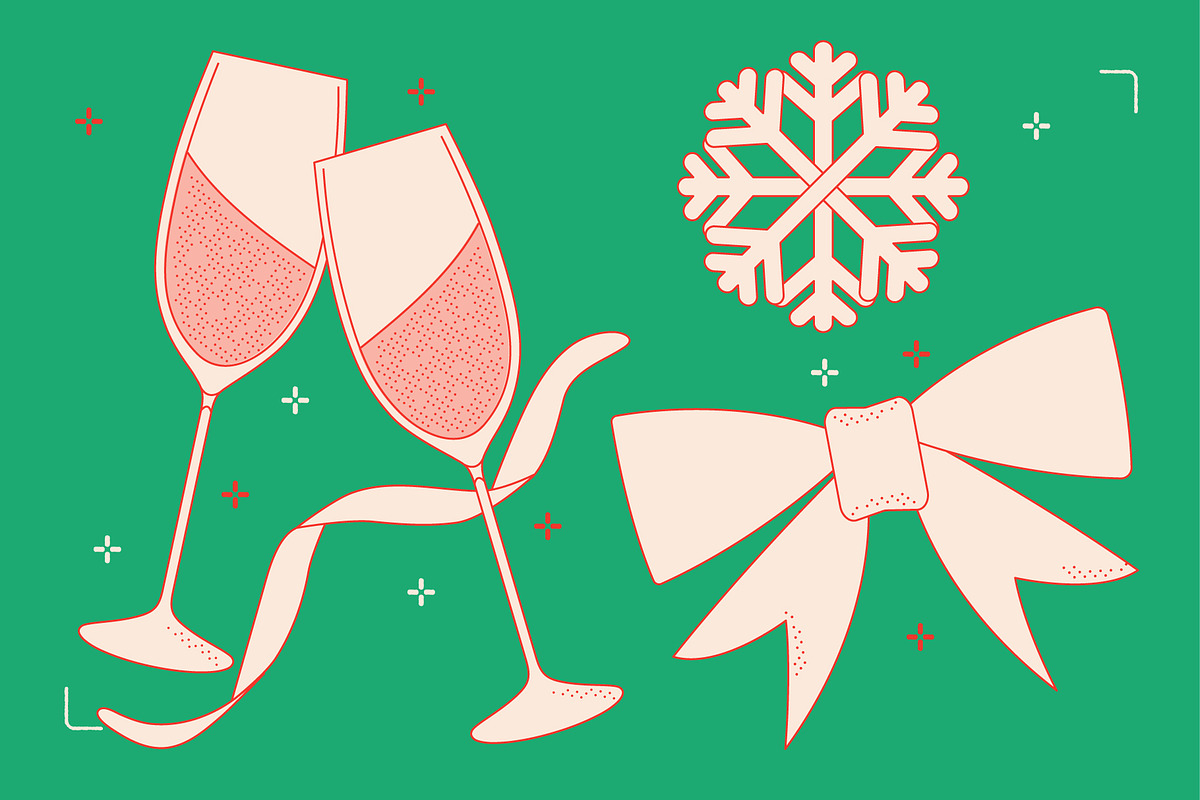 Christmas Decorations Vector, a Decorative Illustration by TheFoodAtlas (Photo 12 of 19)