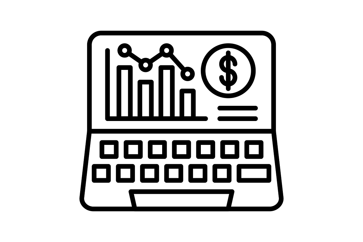 Bar Chart Line Icon, an Outline Icon by Pexelpy (Photo 2 of 2)