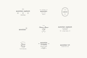 Maison Minimal Logo Kit Ai Eps Psd