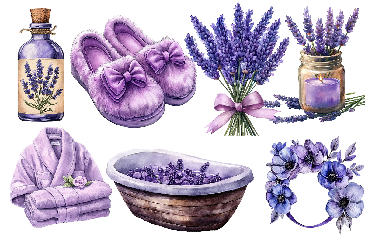 Lavender Pamper Time Clipart, an Illustration by Designworld (Photo 3 of 5)