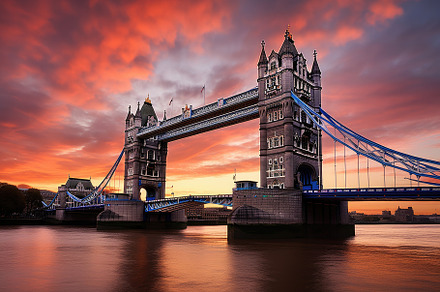 Tower Bridge at sunset, London, Engl, a Photo by Iftikhar Alam