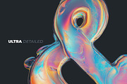 Oil Slick Liquid Letters Overlays, a Symbol Font by PhotoSpirit (Thumbnail 6 of 8)