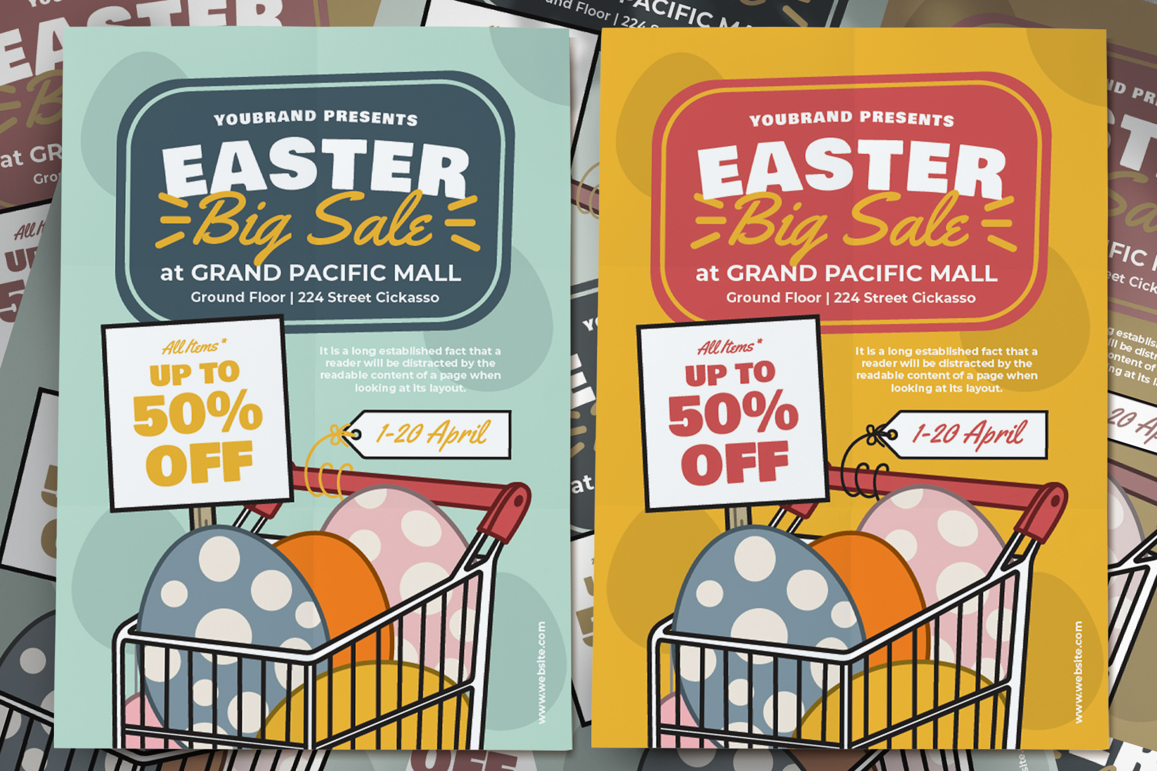 Easter Sale Flyer by Dordarlab  Creative Market