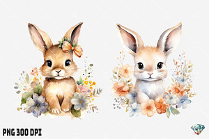 Boho Baby Bunny Flowers