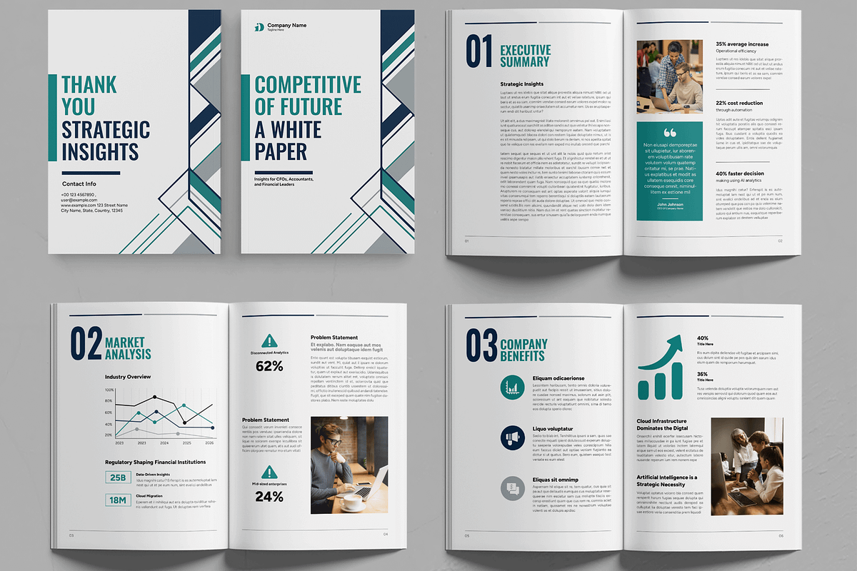 Modern White Paper Design Layout, a Brochure Template by MightyDesign (Photo 2 of 6)