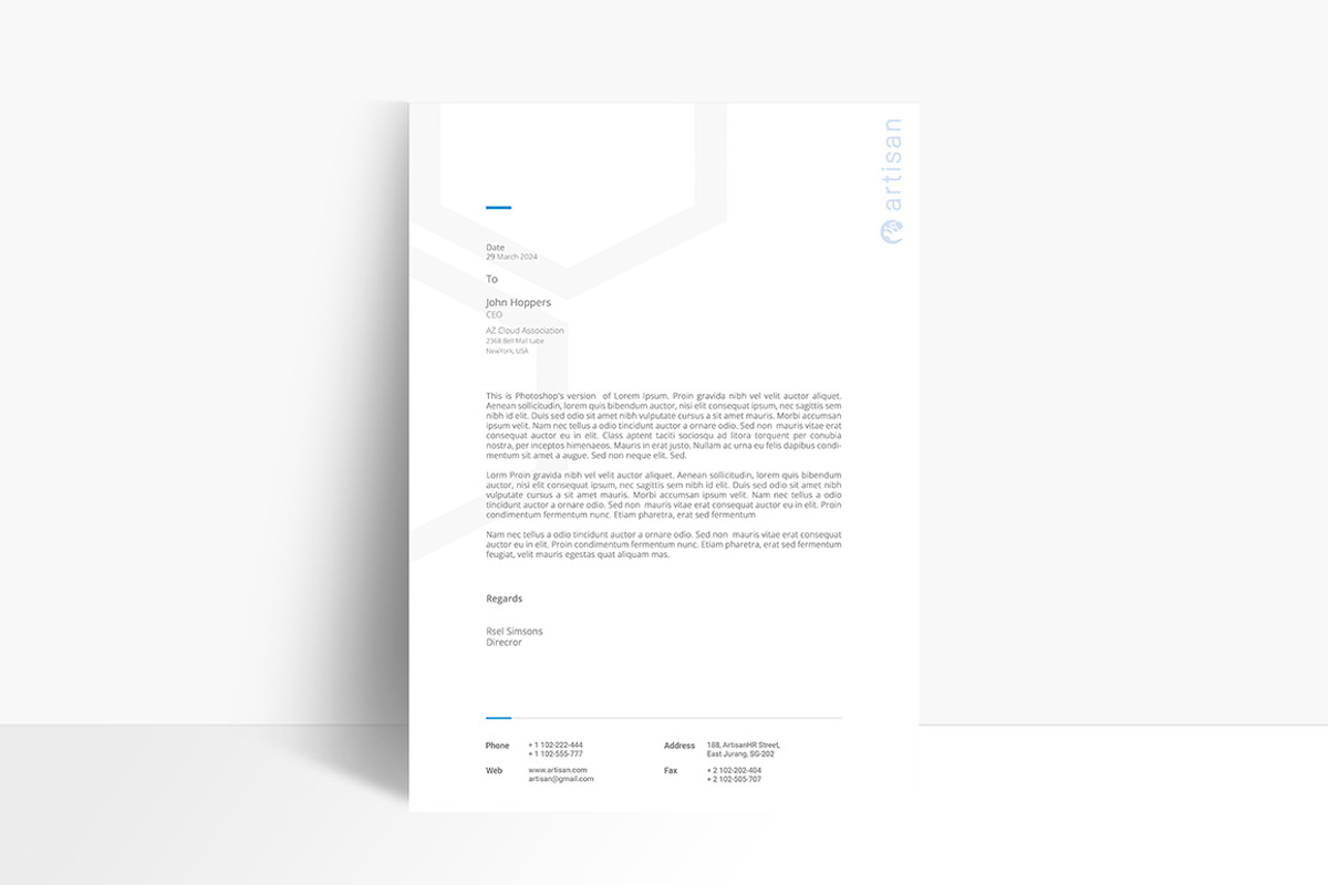 Brief-Estimation-Invoice-Letterhead, a Stationery Template by artisanHR (Photo 7 of 9)