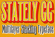 Stately GG Stacking Typeface, a Serif Font by Baseline Fonts (Thumbnail 1 of 3)