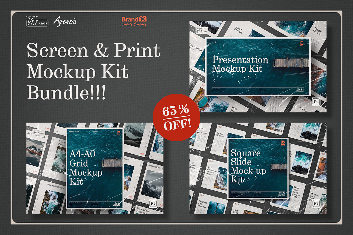 Screen & Print Mockup kit Bundle-65%, a Mockup by Brand_x Supply Co. (Photo 1 of 54)