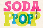 Pop Print Retro Display Font, a Sans Serif Font by Madeline ODonoghue Design (Thumbnail 8 of 9)