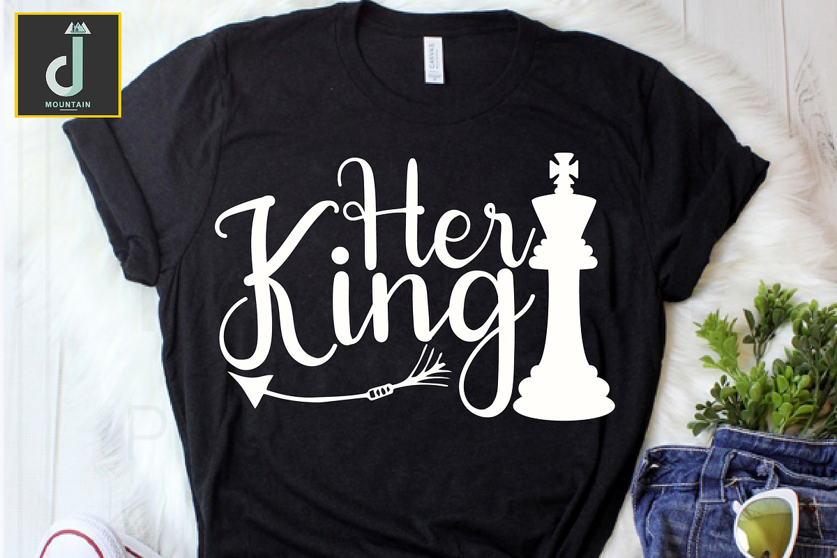 Her king svg cut files design, a Graphic by Designmountain (Photo 2 of 5)
