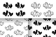 Farm animals logo Rooster and chicke, a Graphic by NataliiaVolyk (Thumbnail 1 of 6)