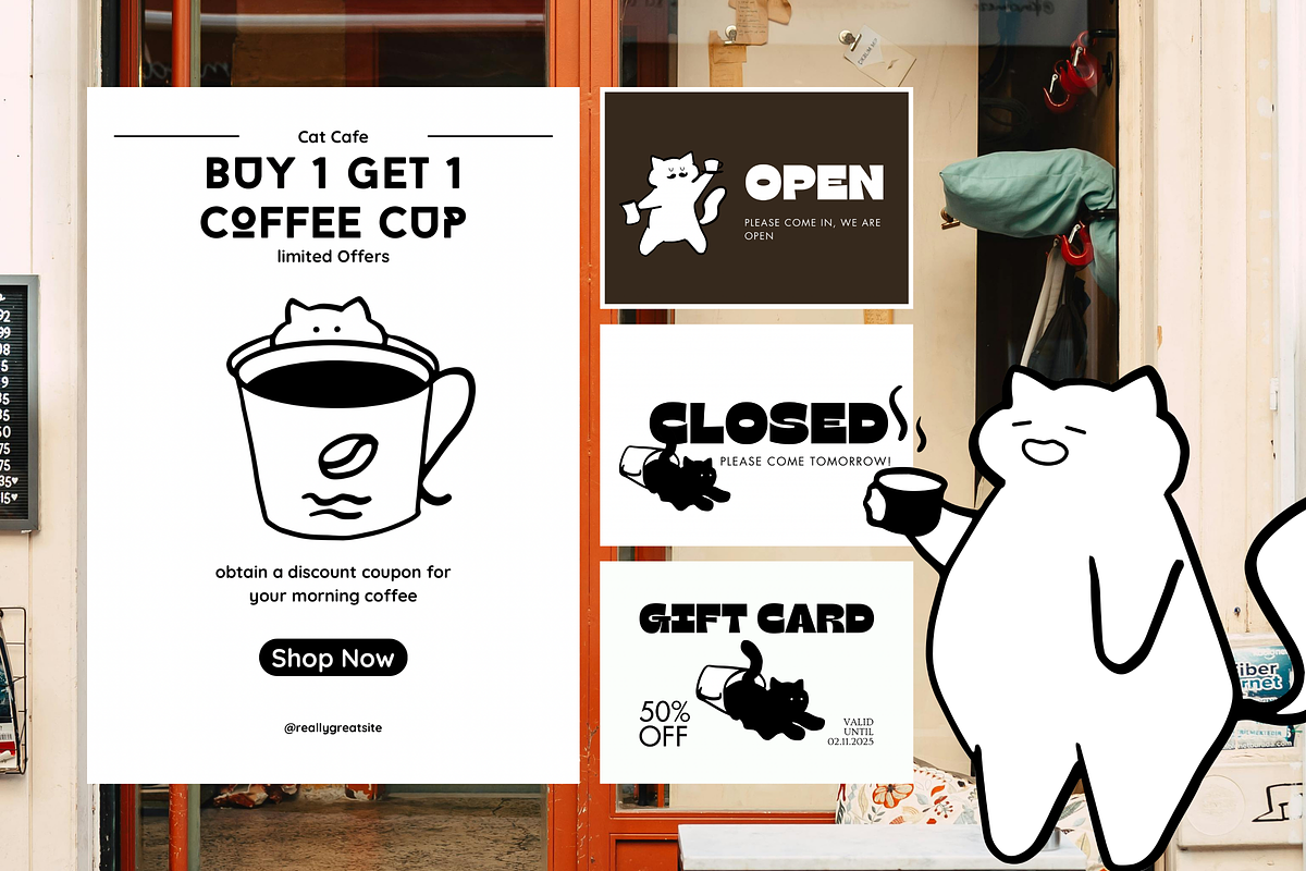 The Cat and Coffee Signature, a Food Illustration by The Journey Atelier (Photo 11 of 15)