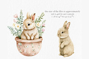 Flower bunny Watercolor Clipart, an Object Graphic by MyLittleMeow (Thumbnail 7 of 7)