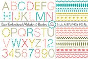 Embroidered Alphabet & Brushes, a Brush Add-On by Melissa Held Designs (Thumbnail 1 of 5)