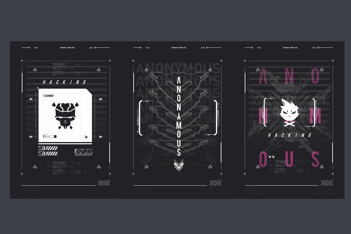 Hud Futuristic Posters Templates, a Technology Illustration by Andrew_Derr (Photo 5 of 6)
