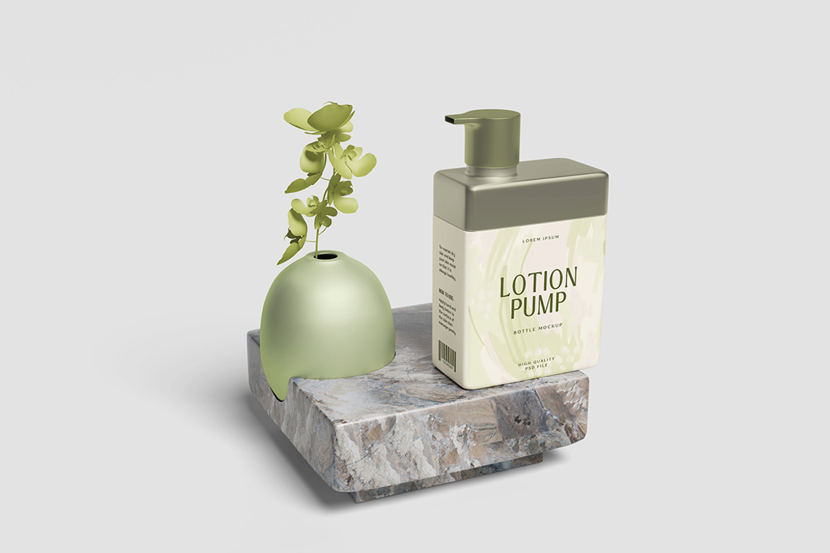 Lotion Dispenser Bottle Mockup, a Product Mockup by bimockup (Photo 2 of 6)