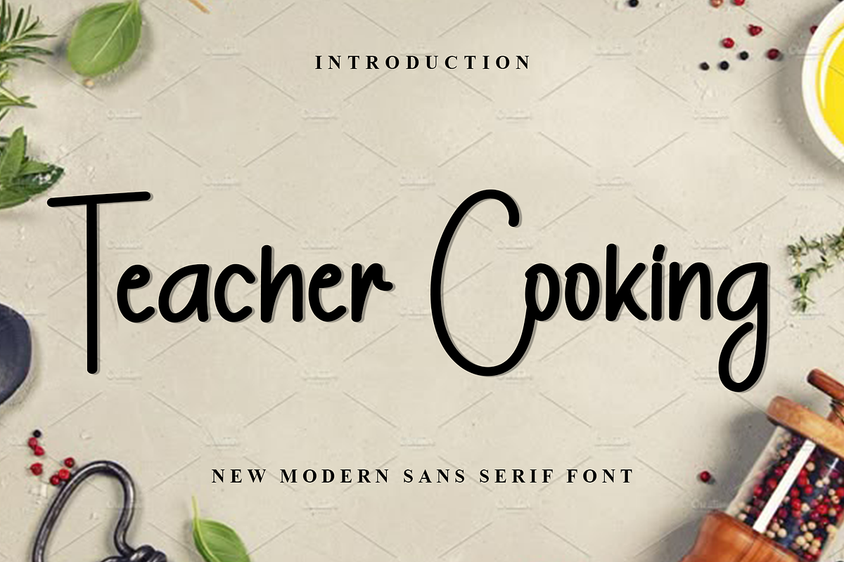 Teacher Cooking, a Sans Serif Font by FreshTypeINK (Photo 1 of 8)