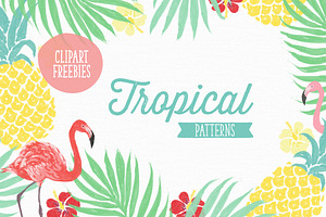 6 Vector Tropical Patterns Clipart