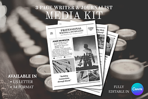3 Page Newspaper Media Kit Template, a Presentation Template by ZoloDesignHub