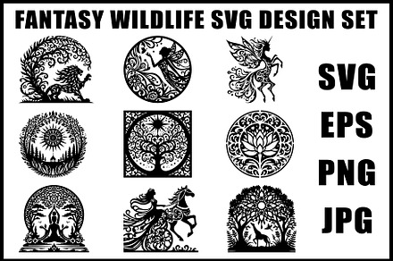 Fantasy Wildlife Laser SVG Set