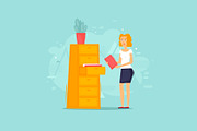 Teamwork, office life, a Person Illustration by Podis (Thumbnail 6 of 6)