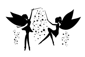 Fairies black silhouette