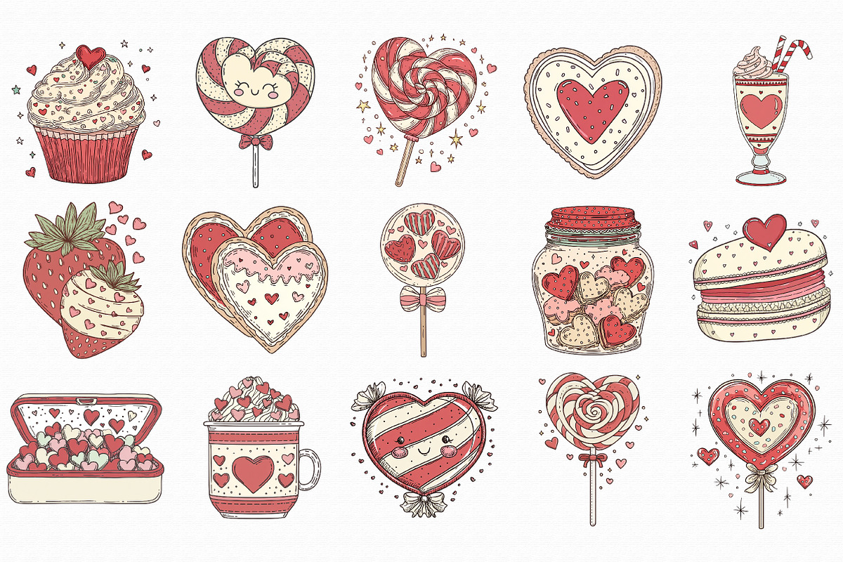 Whimsical Sweet Valentine Clipart, an Illustration by Libby Wishes (Photo 5 of 8)