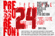 PRESSURE FONT, a Sans Serif Font by vtks design (Thumbnail 4 of 4)